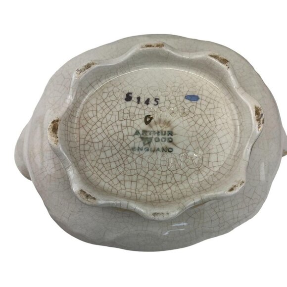 Arthur Wood England Teapot Blue Floral Porcelain Gilded Vintage Tea Pot - Picture 5 of 9